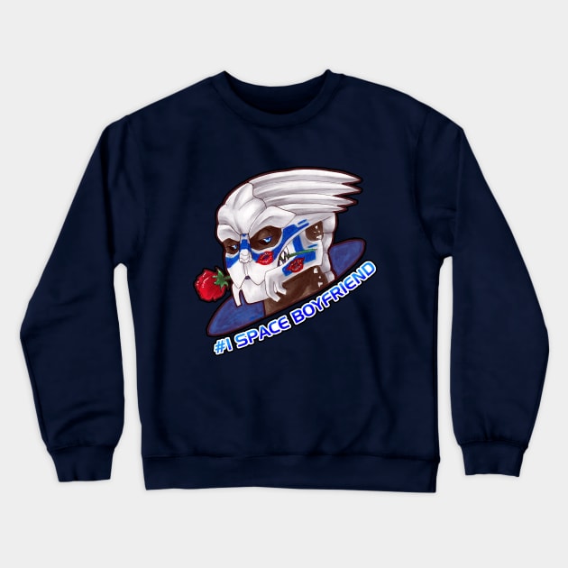#1 Space Boyfriend Garrus Crewneck Sweatshirt by Tonomura Bix